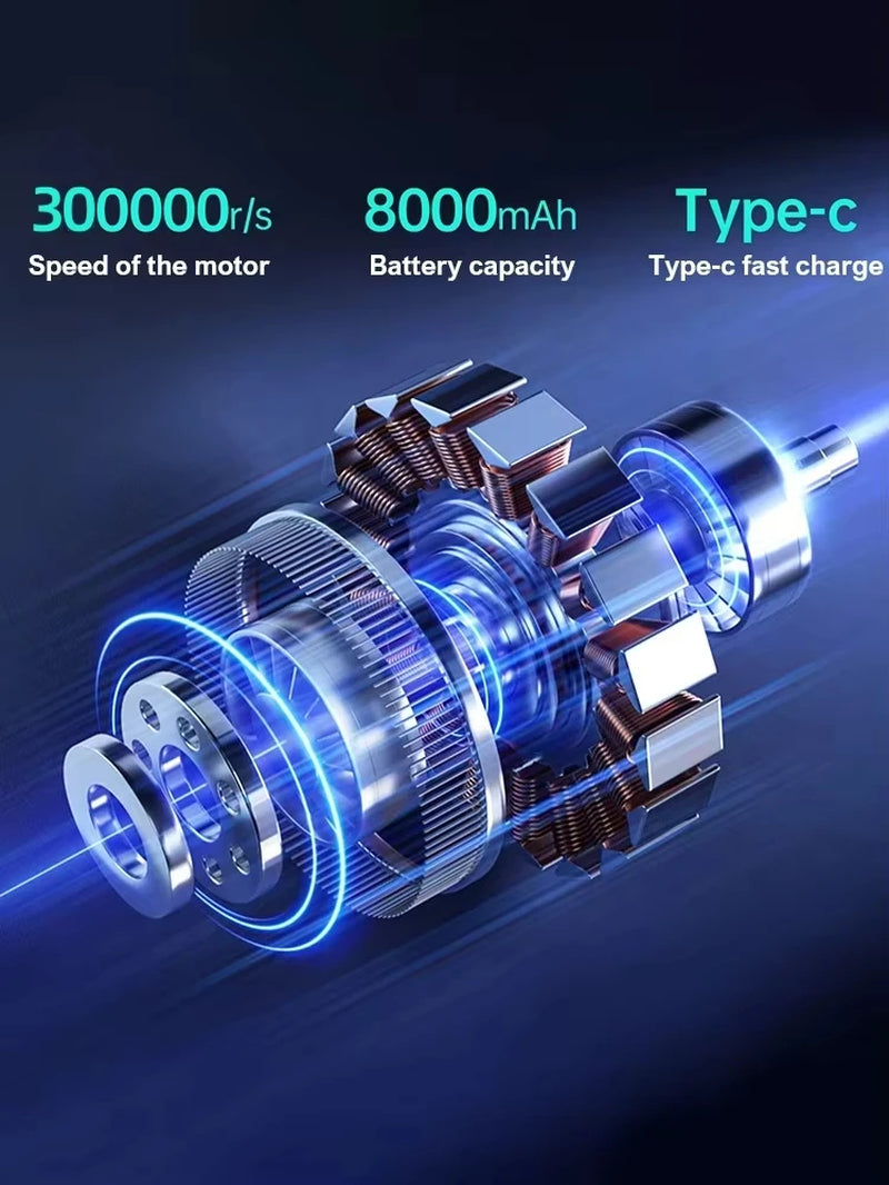 X9 Turbo Fan Jet 300000RPM Turbo Jet Blower Brushless Vacuum Cleaner Blower for Pc/Keyboard/Home/Car Cleaning Air Duster Blower