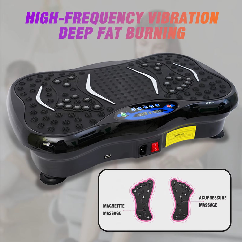 Vibration Plate Exercise Machine Fat-Burning Full Body Workout Power Vibration N Resistance Bands Fitness Equipmen Weight Loss
