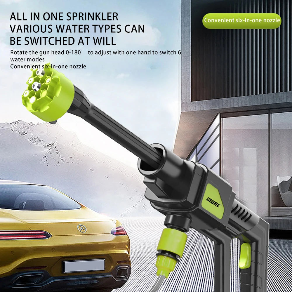 Cordless Pressure Washer Household Portable Car Wash Highpressure Water Gun Turbocharged High-Power Electric Car Washing Machine