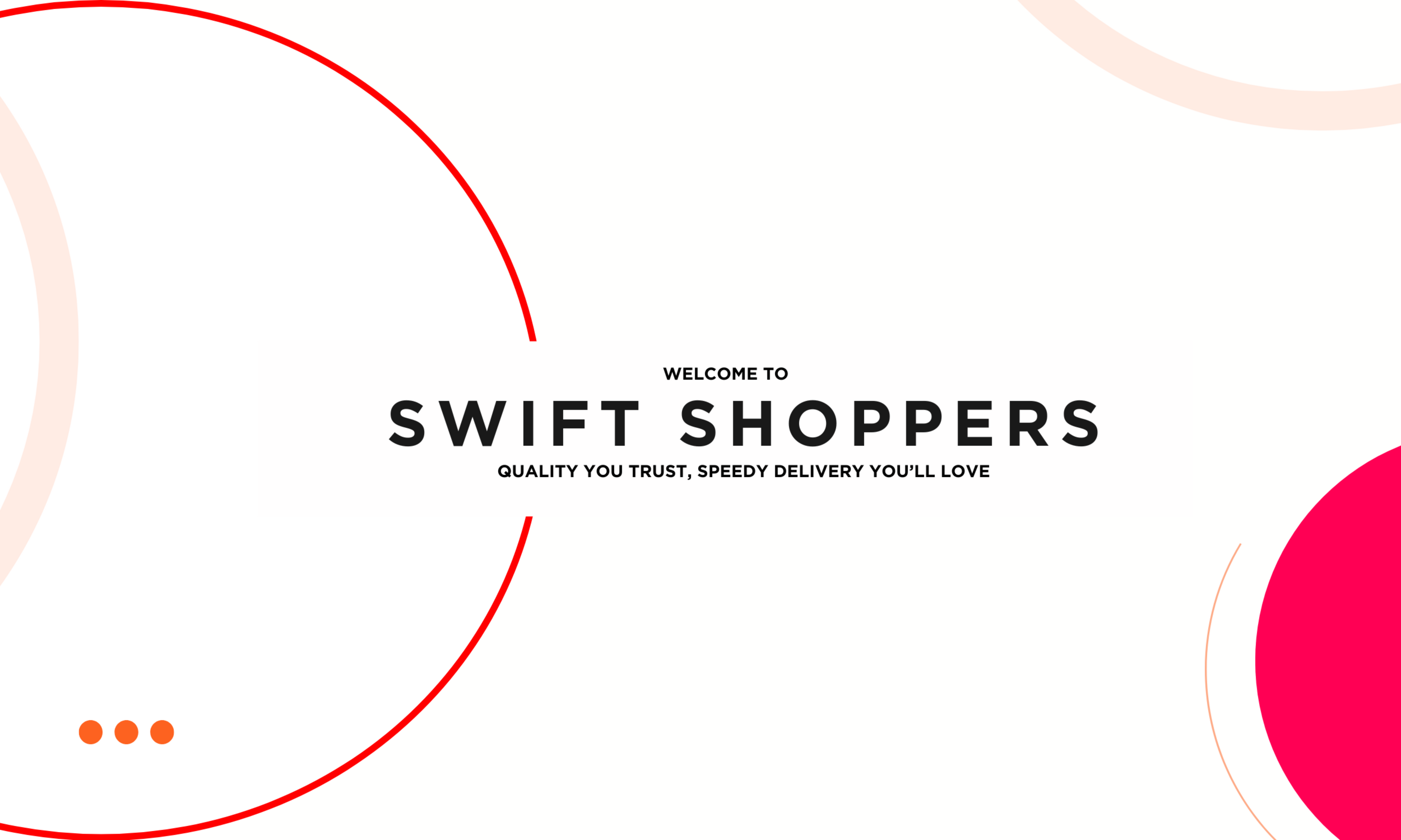 Swift Shoppers logo with circular designs on a white background